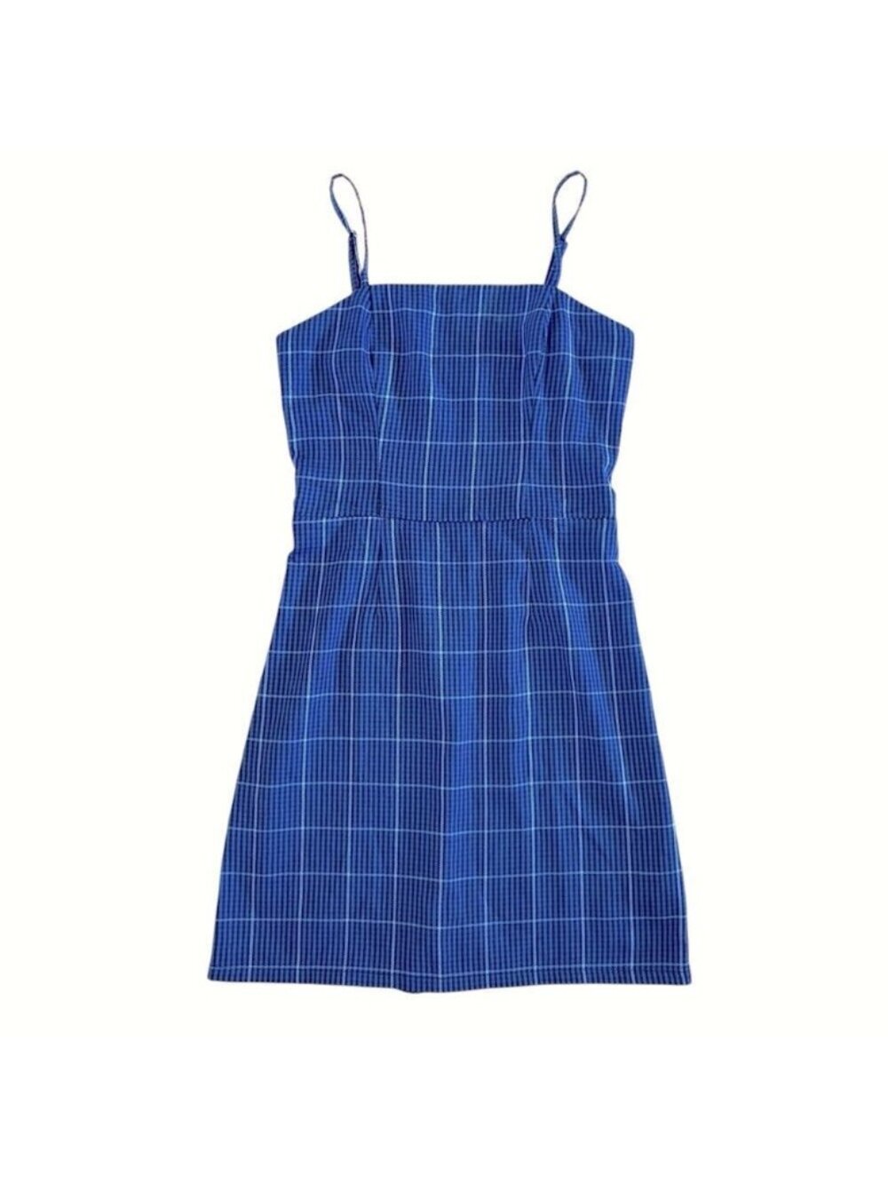 Aeropostale Blue Plaid Sleeveless Mini Dress